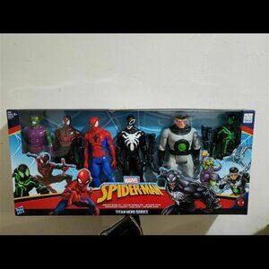 Marvel SpiderMan Action Figure 6 Pack Titan Hero Spider-Man Exclusive Doc Ock